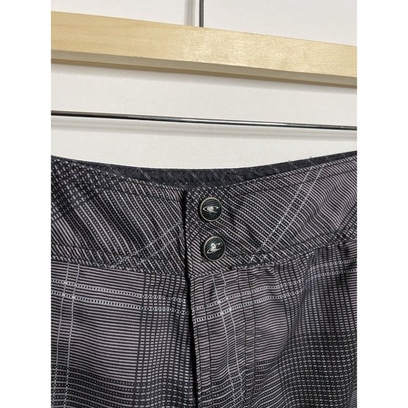 O'Neill Hybrid Shorts Men’s Size 32 Gray Plaid Boardshorts Swim - Picture 2 of 7